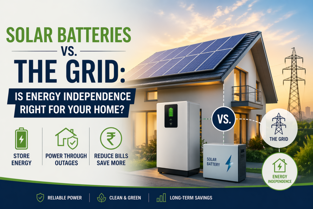 Solar Batteries vs. The Grid: Is Energy Independence Right for Your Home?